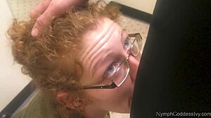 MILF ivy gives her husband an unforgettable blowjob in a public changing room