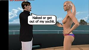 3D секс вили с късметлия в яхтенската серия