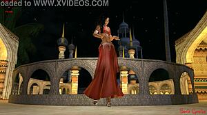 Une jolie fille latine rousse avec un joli cul danse dans Second Life