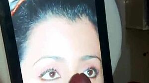 Индийская красавица Триша Кришнанс получает жесткий камшот на свое лицо