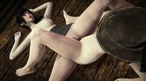 3D pornográf videó két szőke ikertestvérrel, akik csoportos szexet folytatnak egy másik résztvevővel